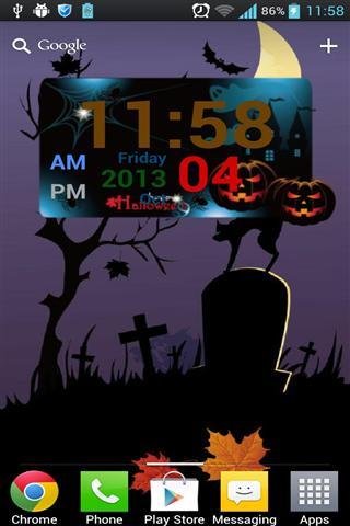 Halloween Clock Widget截图2