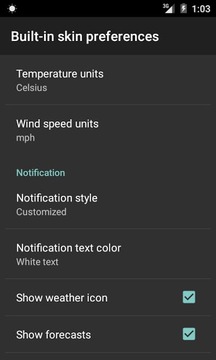 Weather notification skin截图