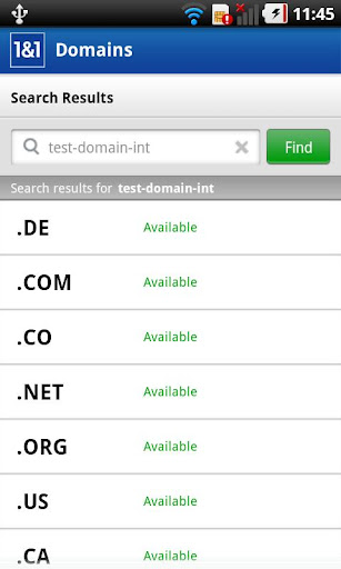 1&1 Domains截图4