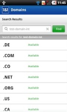1&1 Domains截图