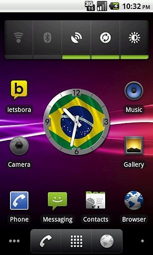 Brazil Flag Analog Clock截图4