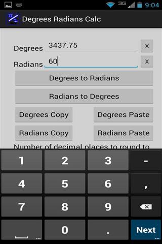 Degrees Radians Calc截图3