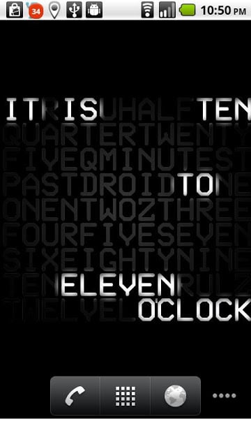 Word Clock Live Wallpaper截图3