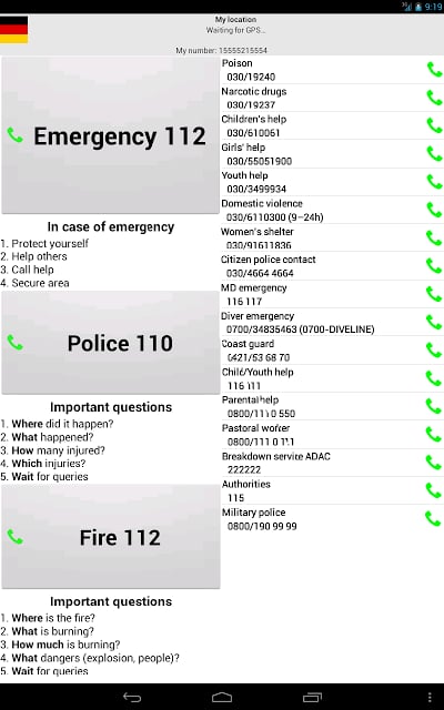 Mobile emergency call截图4