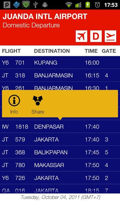 Indonesia FlightBoard截图9