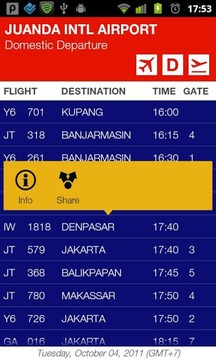 Indonesia FlightBoard截图
