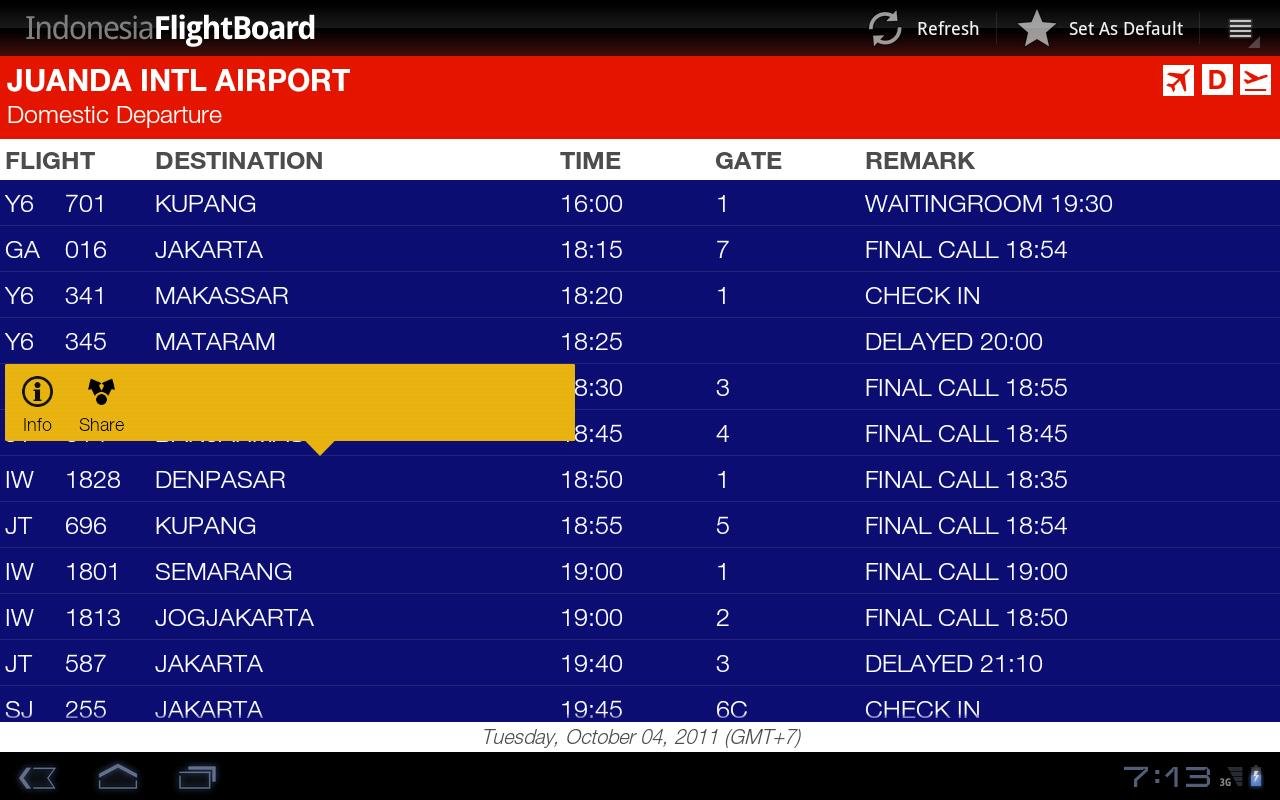 Indonesia FlightBoard截图10