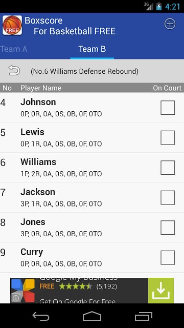 Boxscore For Basketball FREE截图5