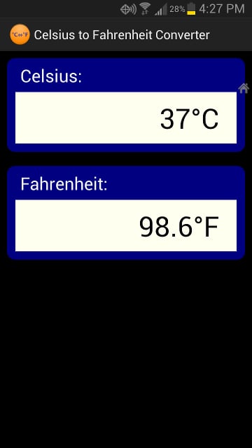 Celsius to Fahrenheit Converter截图1