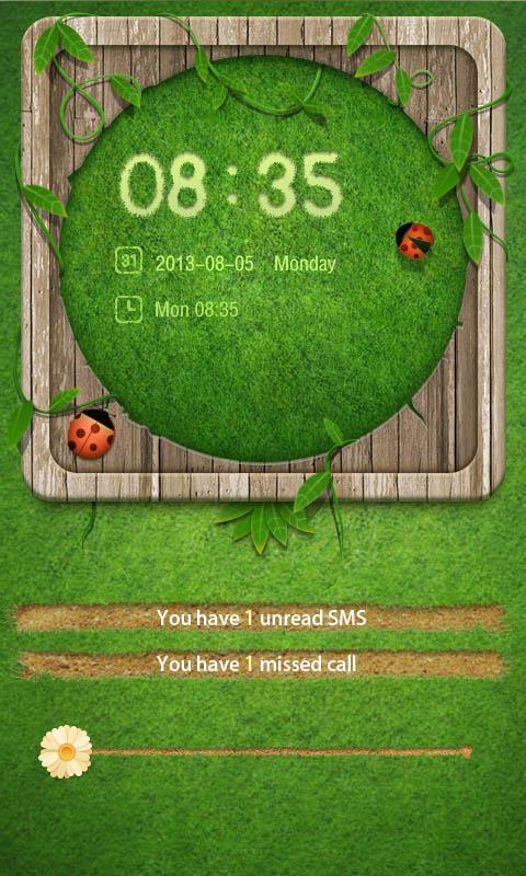 Grass GO Locker Theme截图2