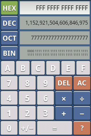 開發者計算器(16進制,2進制,10進制,8進制)截图2