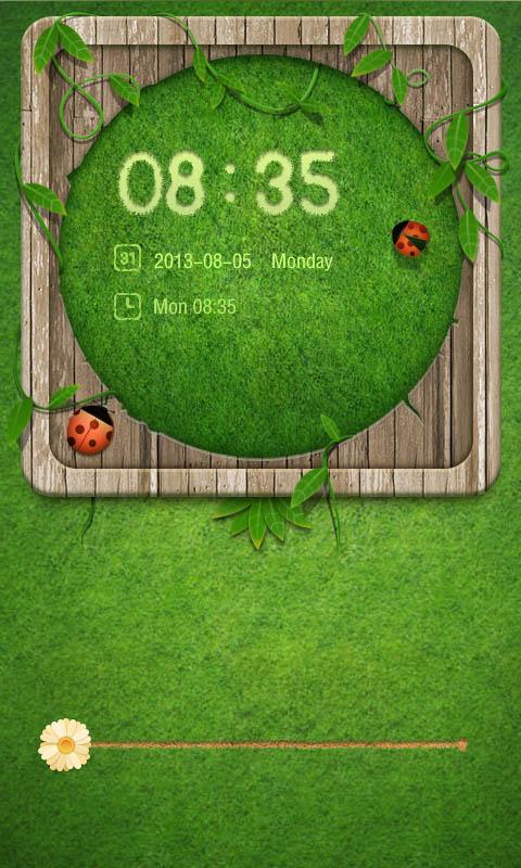 Grass GO Locker Theme截图4