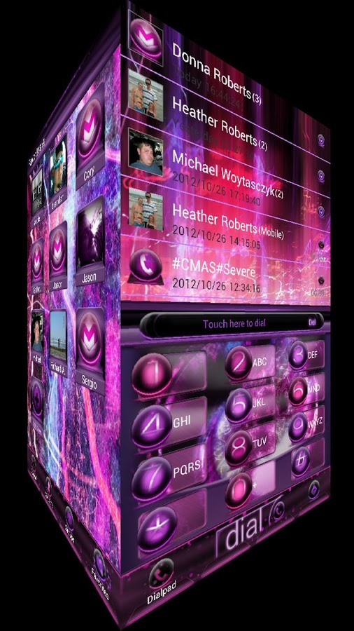 Pink Nexus Q GO Contacts Theme截图5
