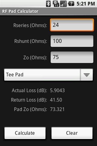 RF Pad Calculator截图4