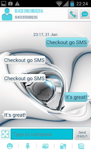 GO SMS Pro AquaDream Theme截图2