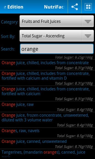 NutriFact :: Sugar截图2