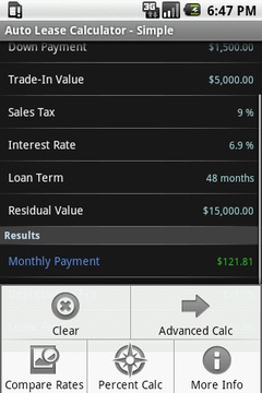 Car Lease Calculator截图