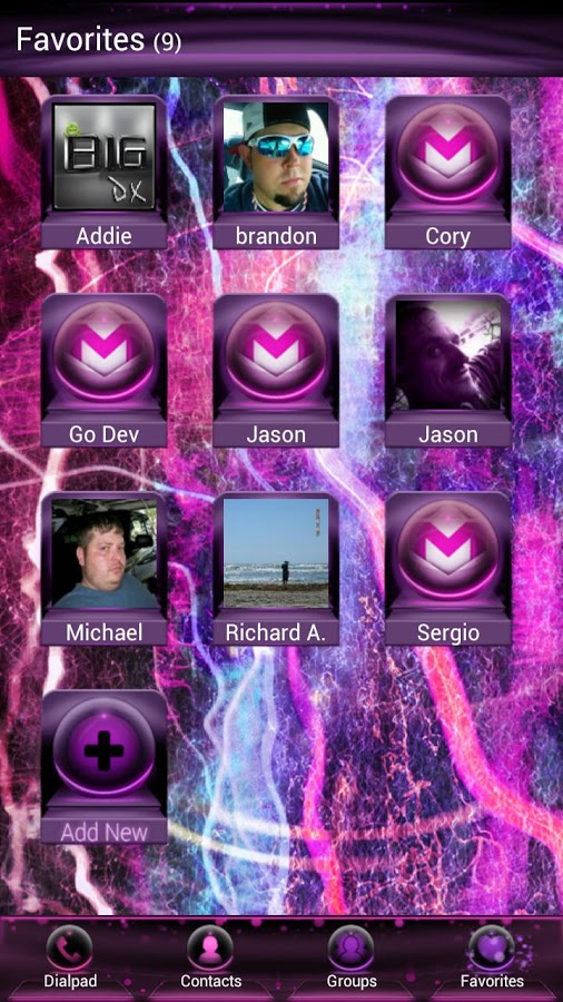 Pink Nexus Q GO Contacts Theme截图8