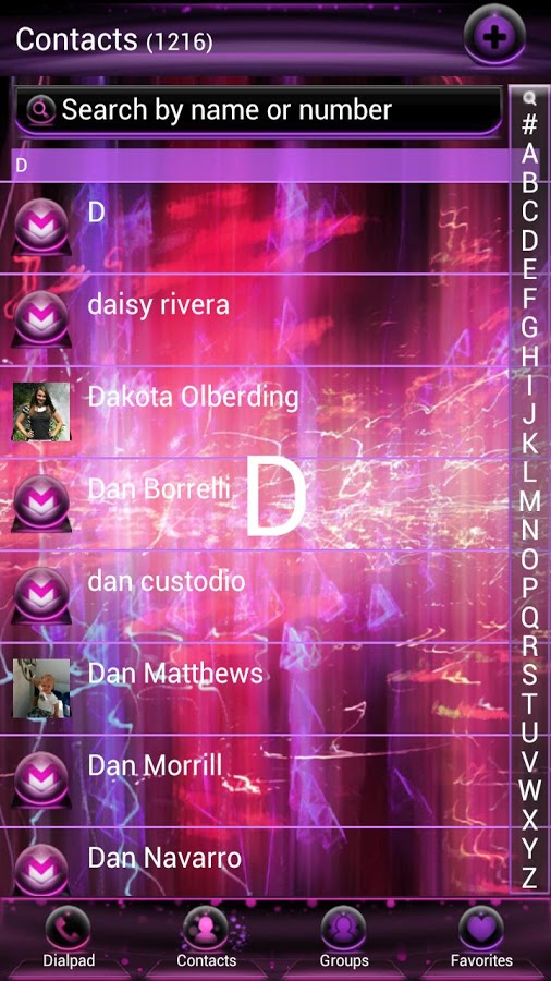 Pink Nexus Q GO Contacts Theme截图7