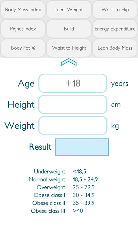 理想体重BMI计算器截图1