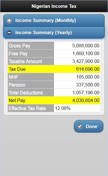 Nigeria Tax Calculator截图4