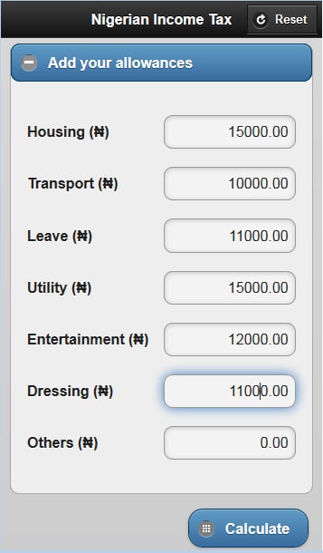 Nigeria Tax Calculator截图2