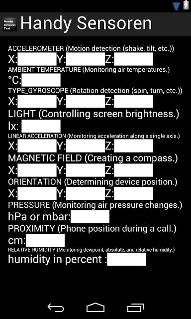 Mobile sensors test截图1