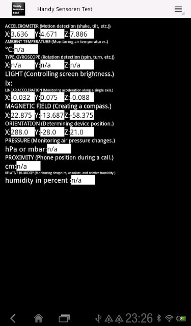 Mobile sensors test截图3