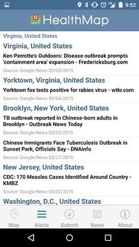HealthMap: Outbreaks Near Me截图