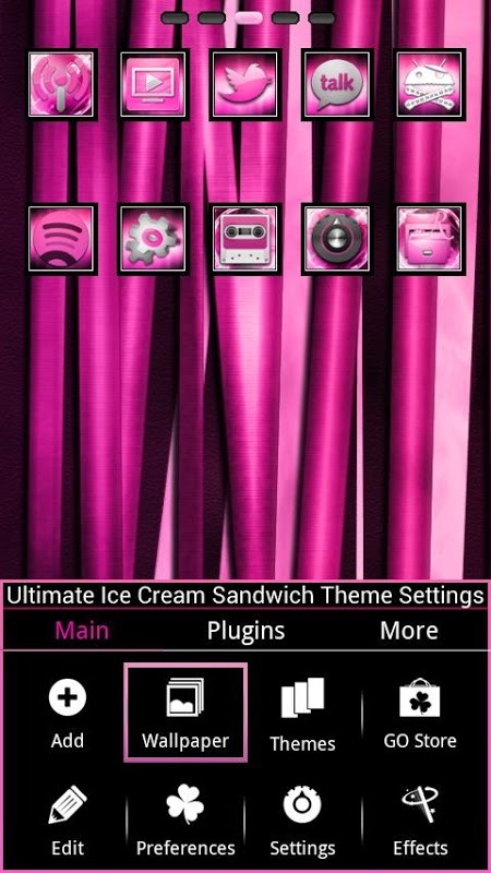 Pink ICS GO Launcher截图8