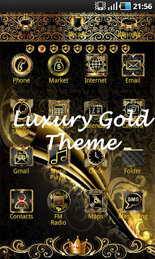 Luxury Gold Clock widget截图1