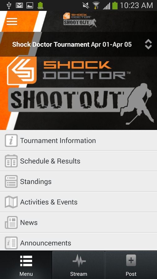 Shock Doctor Tournament App截图2