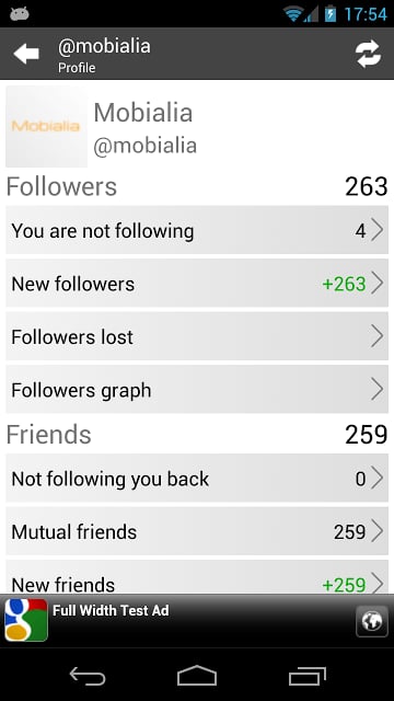 跟踪推特我的追随者 Track my Followers for Twitter截图5