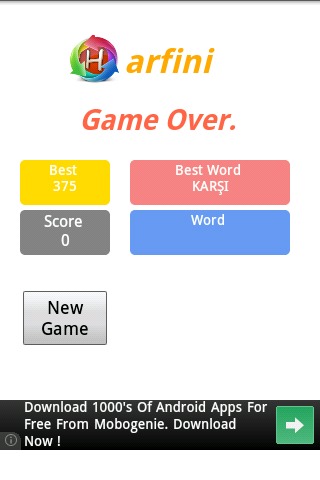 Harfini - Difficult word game截图6