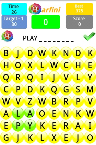 Harfini - Difficult word game截图1
