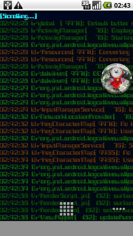 Logcat Live Wallpaper (lite)截图4