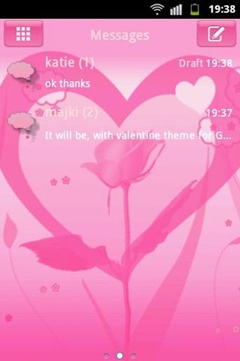 GO SMS Pro Theme Valentine截图4