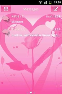 GO SMS Pro Theme Valentine截图