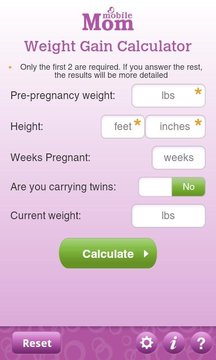 孕期体重计算器 SureBaby Weight Gain Calculator截图
