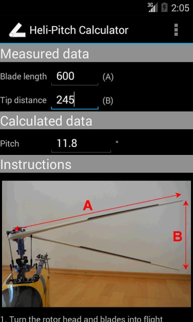 Heli-Pitch Calculator截图1