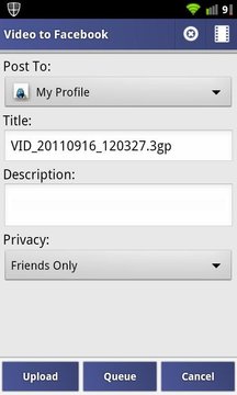 Video Uploader to Facebook截图