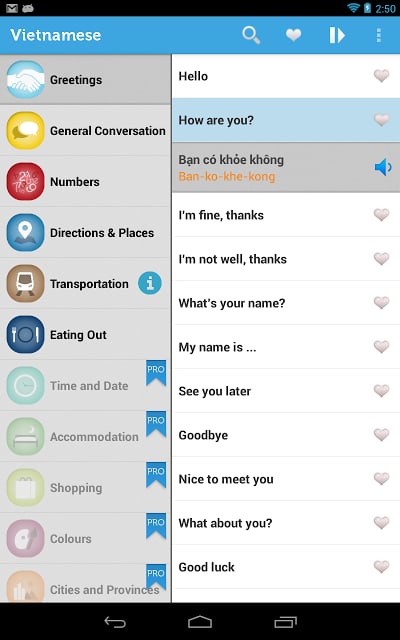 Learn Vietnamese Phrasebook截图3