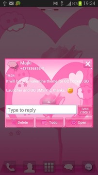 GO SMS Pro Theme Valentine截图