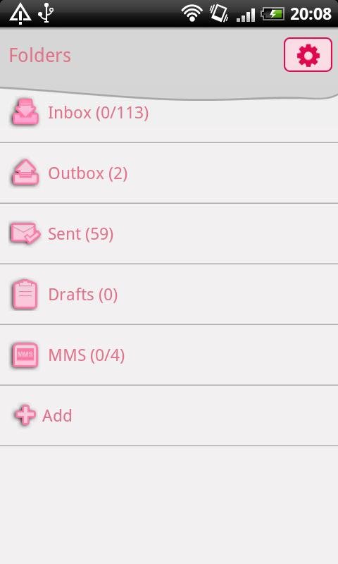 GO SMS Pro Pink Kitty Theme截图4