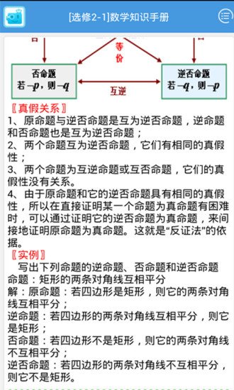 数学选修2-1知识手册截图2