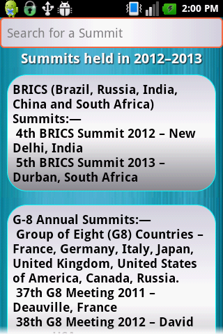 Summits Held in 2013–14截图2