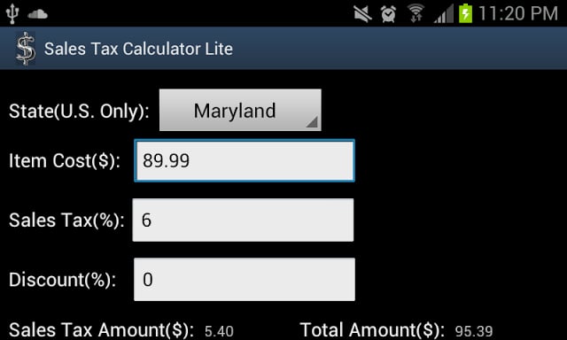 销售税计算器 Sales Tax Calculator Lite截图3
