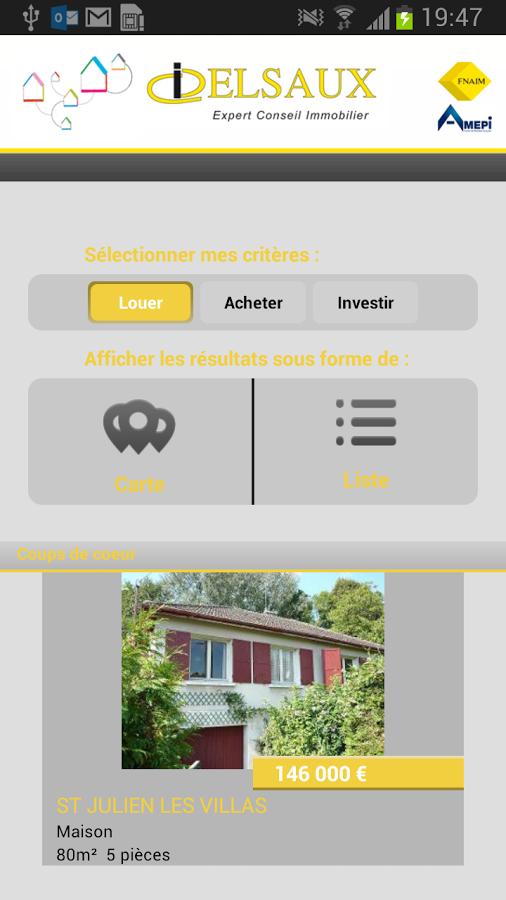 Agence immobili&egrave;re Delsa...截图6