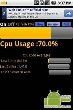 CPU的使用状态截图