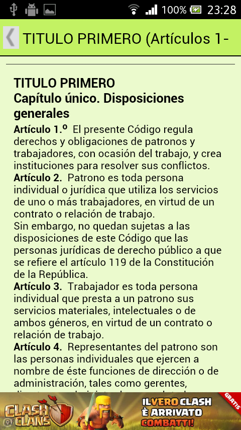 Código de Trabajo Guatemala截图3